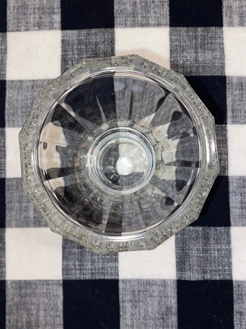 VINTAGE NOVA STUDIO Japan Crystal Pillar Candle Holder Fluted Vase Clear 4x5”